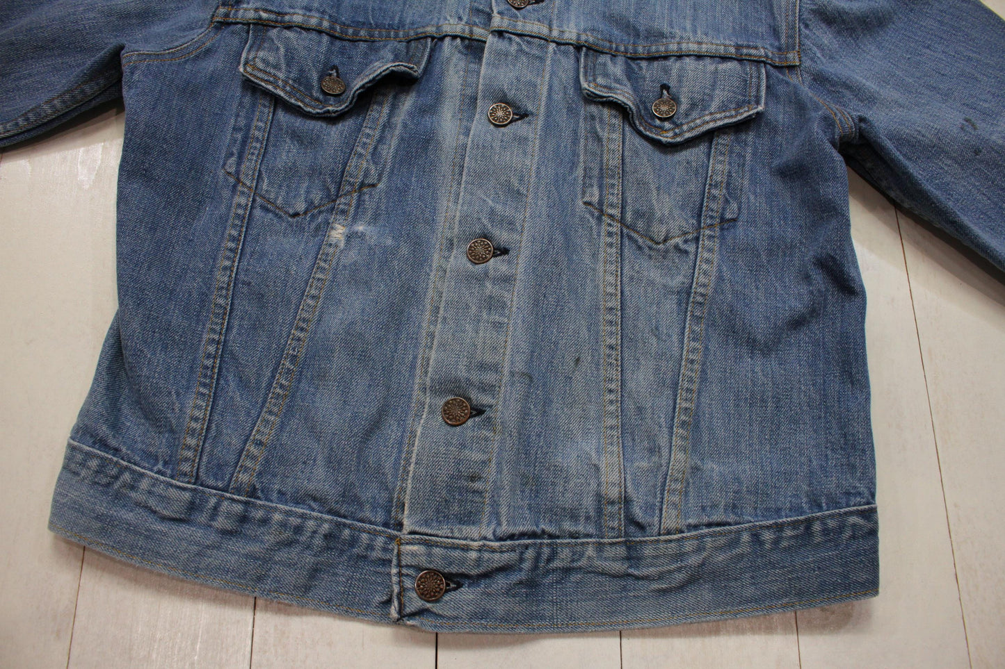 1970s JC Penney Two Pocket Denim Trucker Jacket Size S