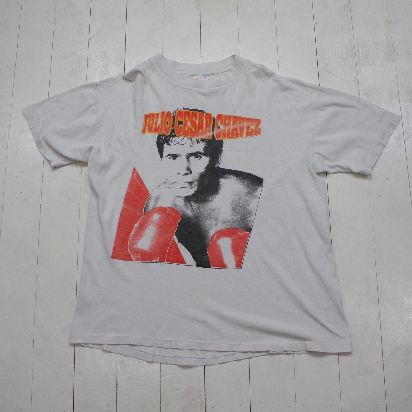 1990s 1993 Julio Cesar Chavez Star Spangle Glory Boxing T-Shirt Size XL