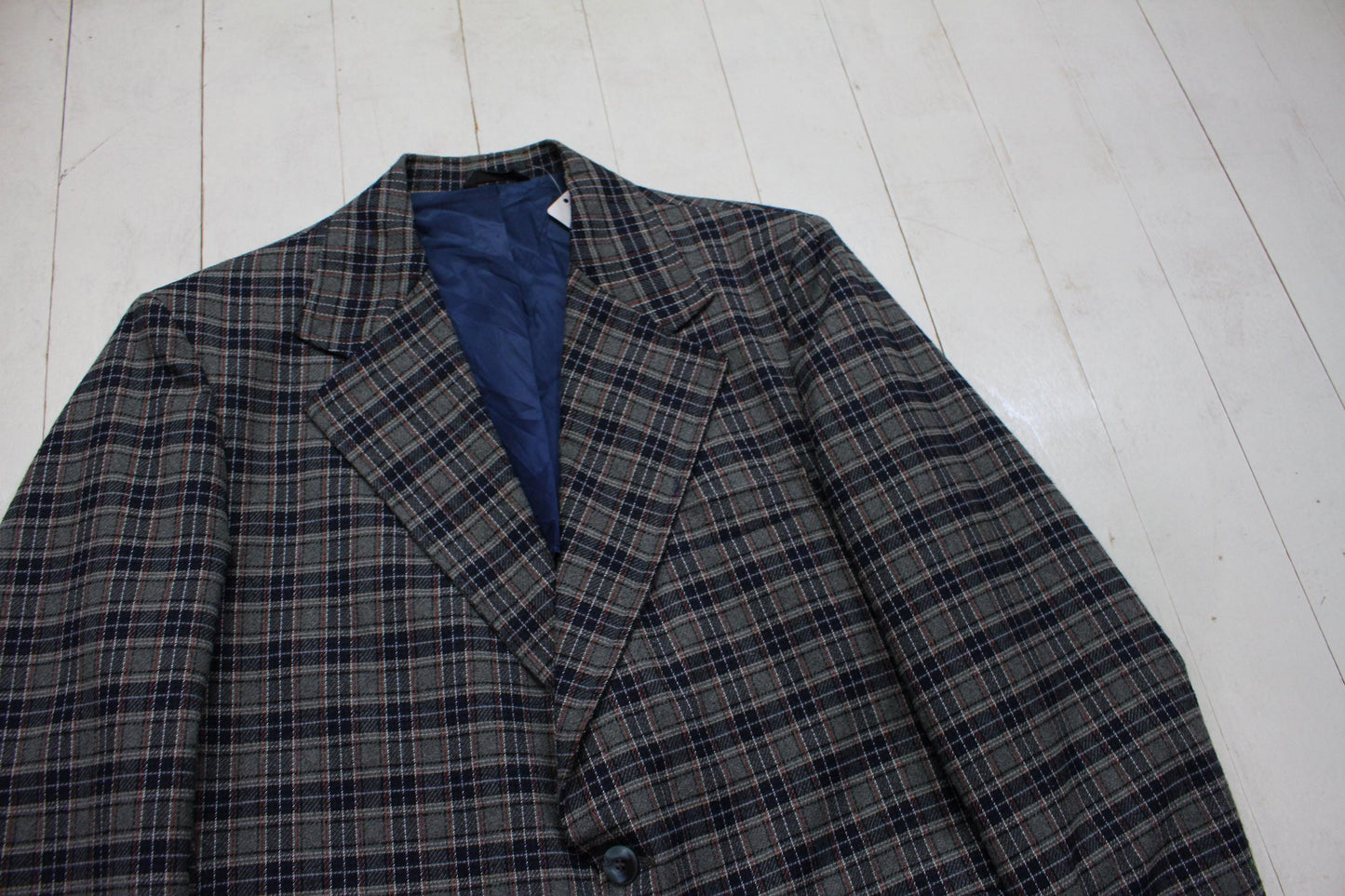 1980s Sears Mens Store Plaid Blazer Jacket Sport Coat Size M