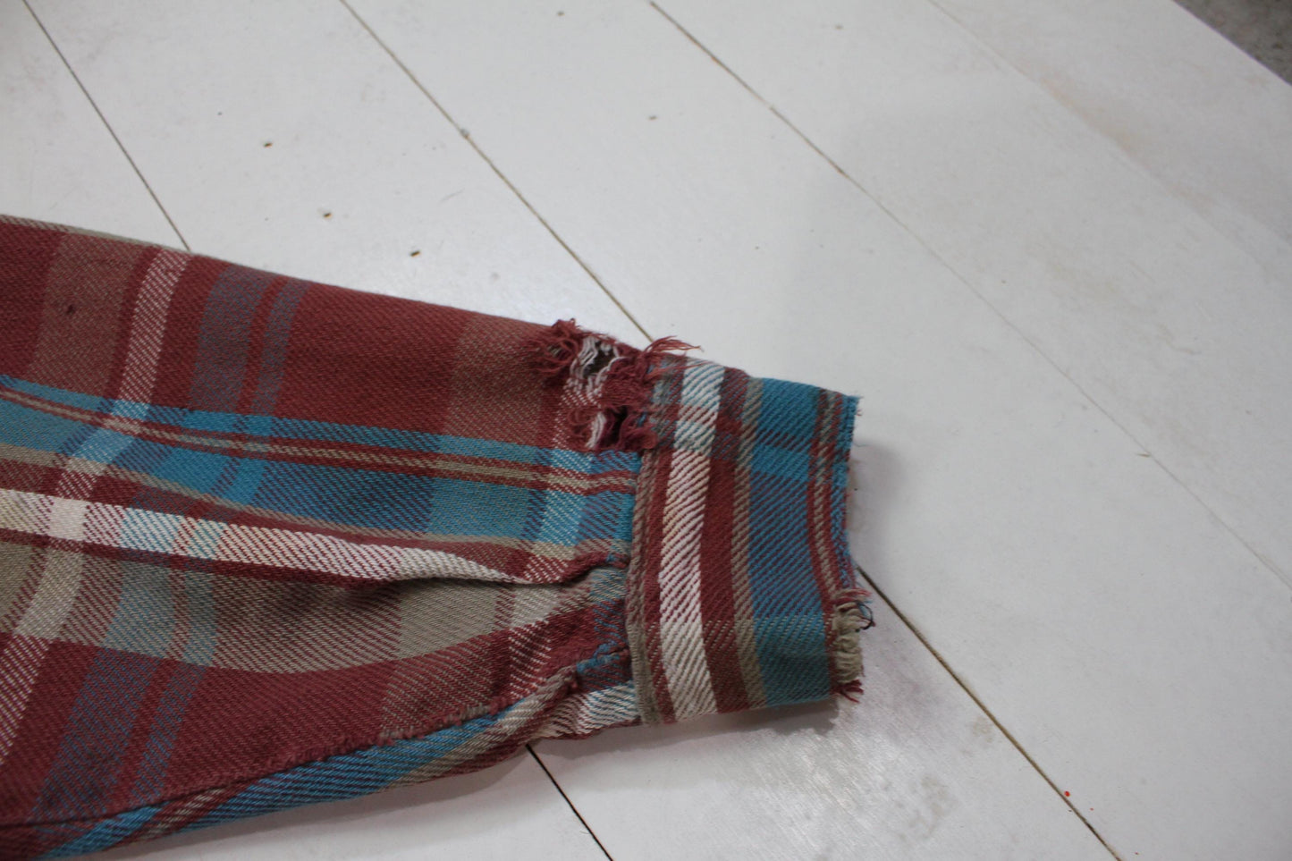 2000s Five Brother Plum Plaid Flannel Shirt Work Shirt Size L