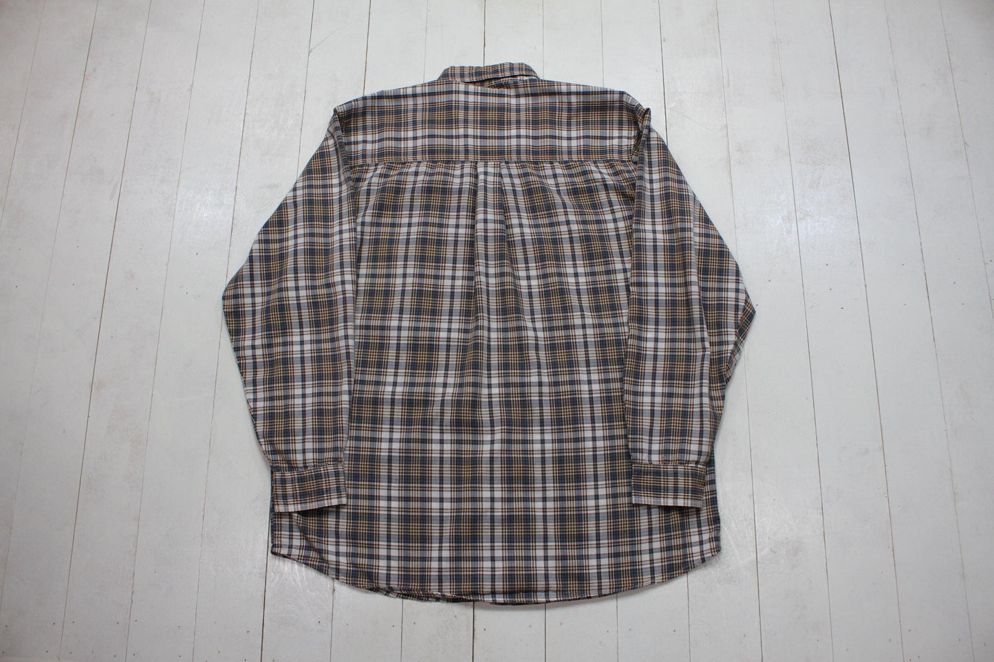 2000s Y2K Wrangler Rugged Wear Window Pane Plaid Button Down Shirt Size XXL