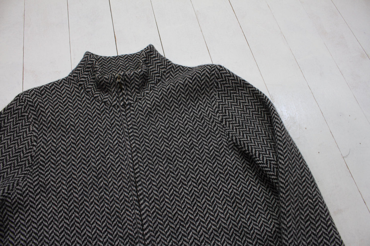1990s Lauren Ralph Lauren Herringbone Lambswool Jacket Women's Size XL