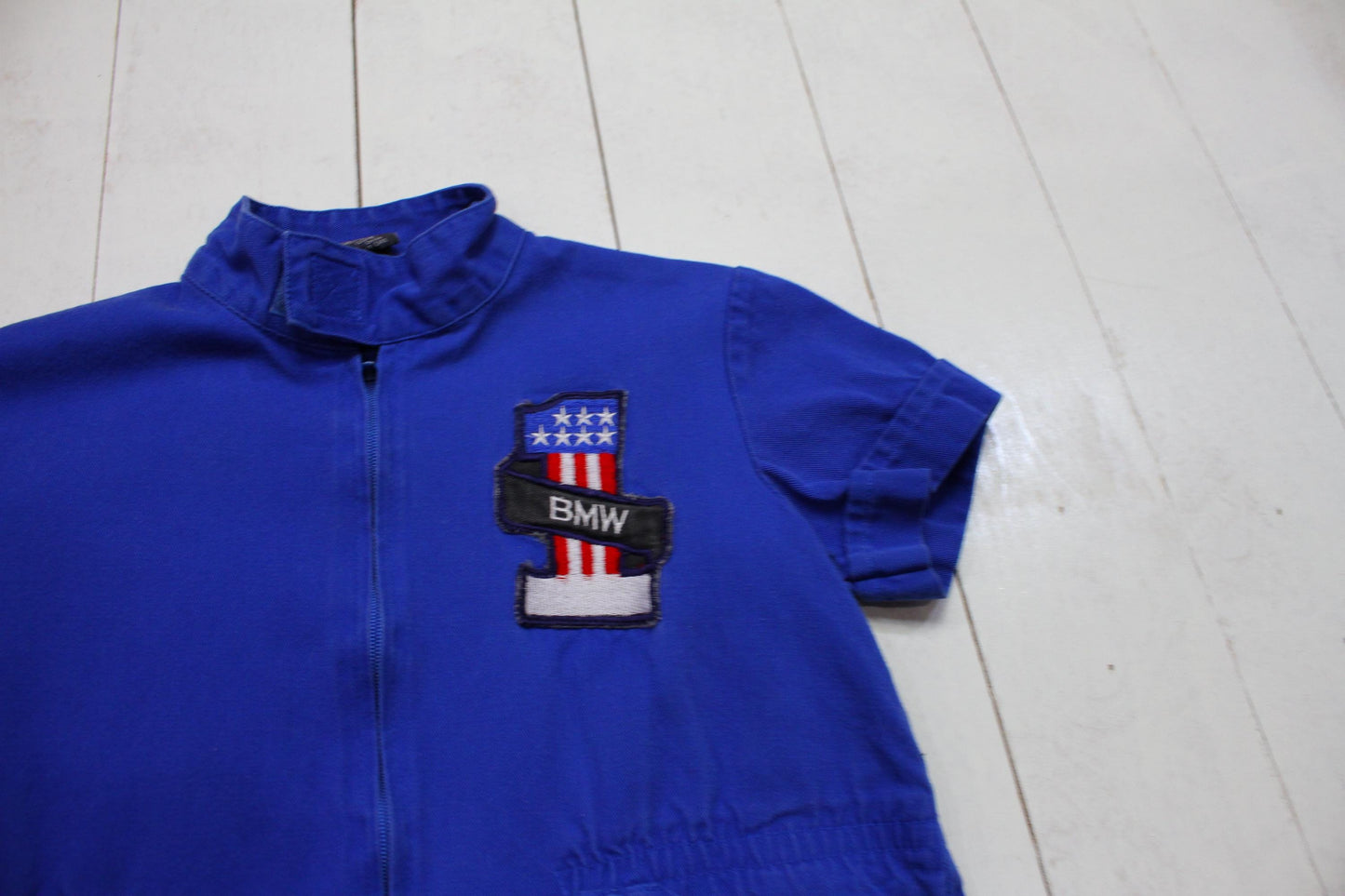 1990s Certified Kid Short Sleeve BMW Pirelli Racing Coveralls Shorts Jumpsuit Kid's Size 3/4T