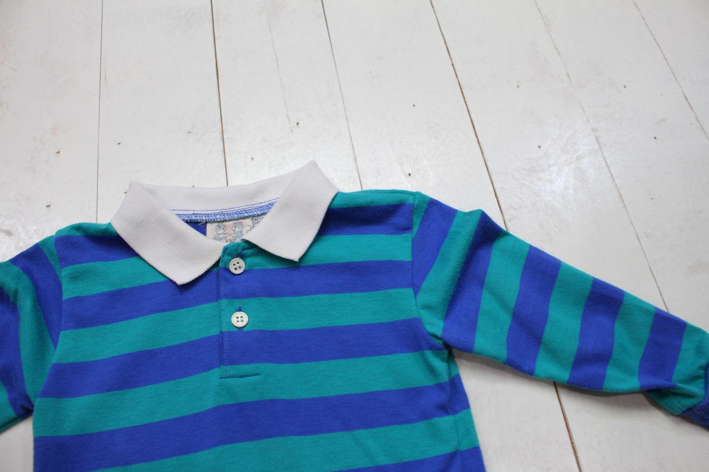 1990s Bunnies & Buddies Long Sleeve Polo Shirt Kid's Size 4T