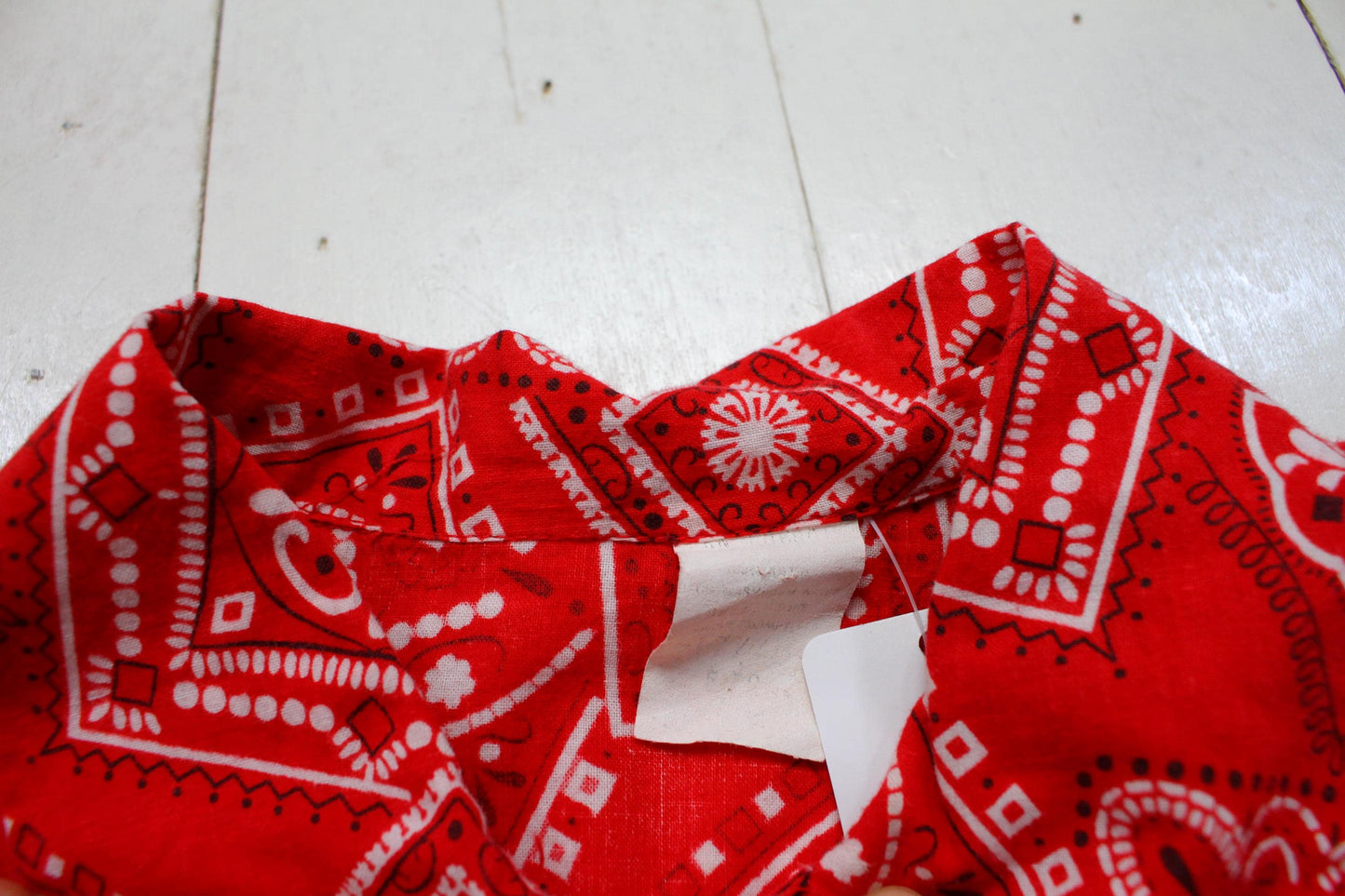 1970s/1980s Western Cowboy Bandana Button Up Shirt Kids Size L