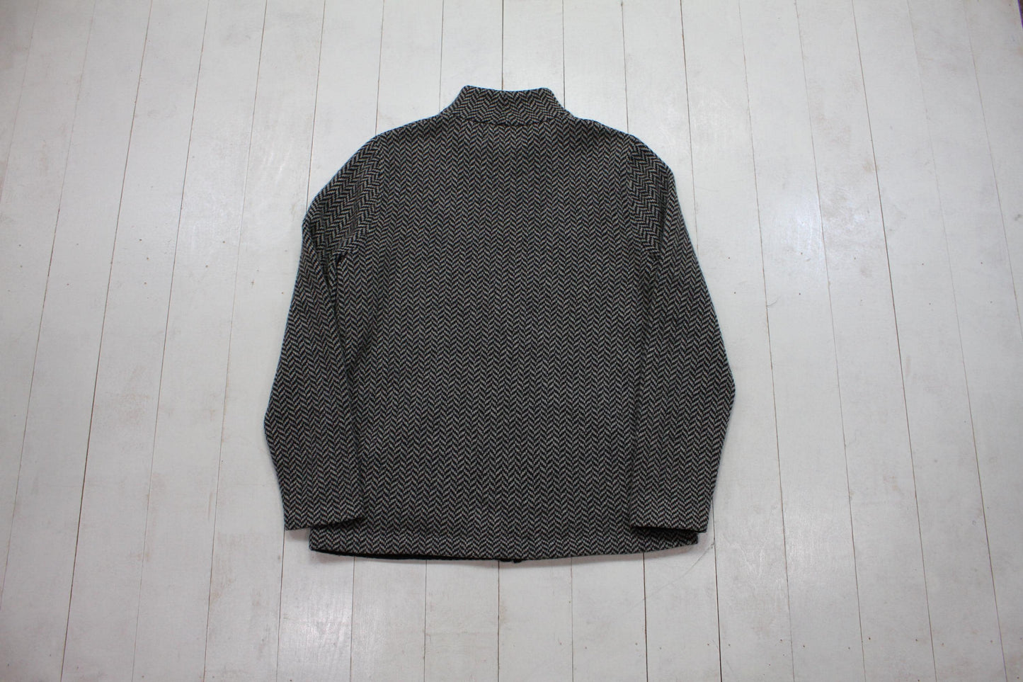 1990s Lauren Ralph Lauren Herringbone Lambswool Jacket Women's Size XL