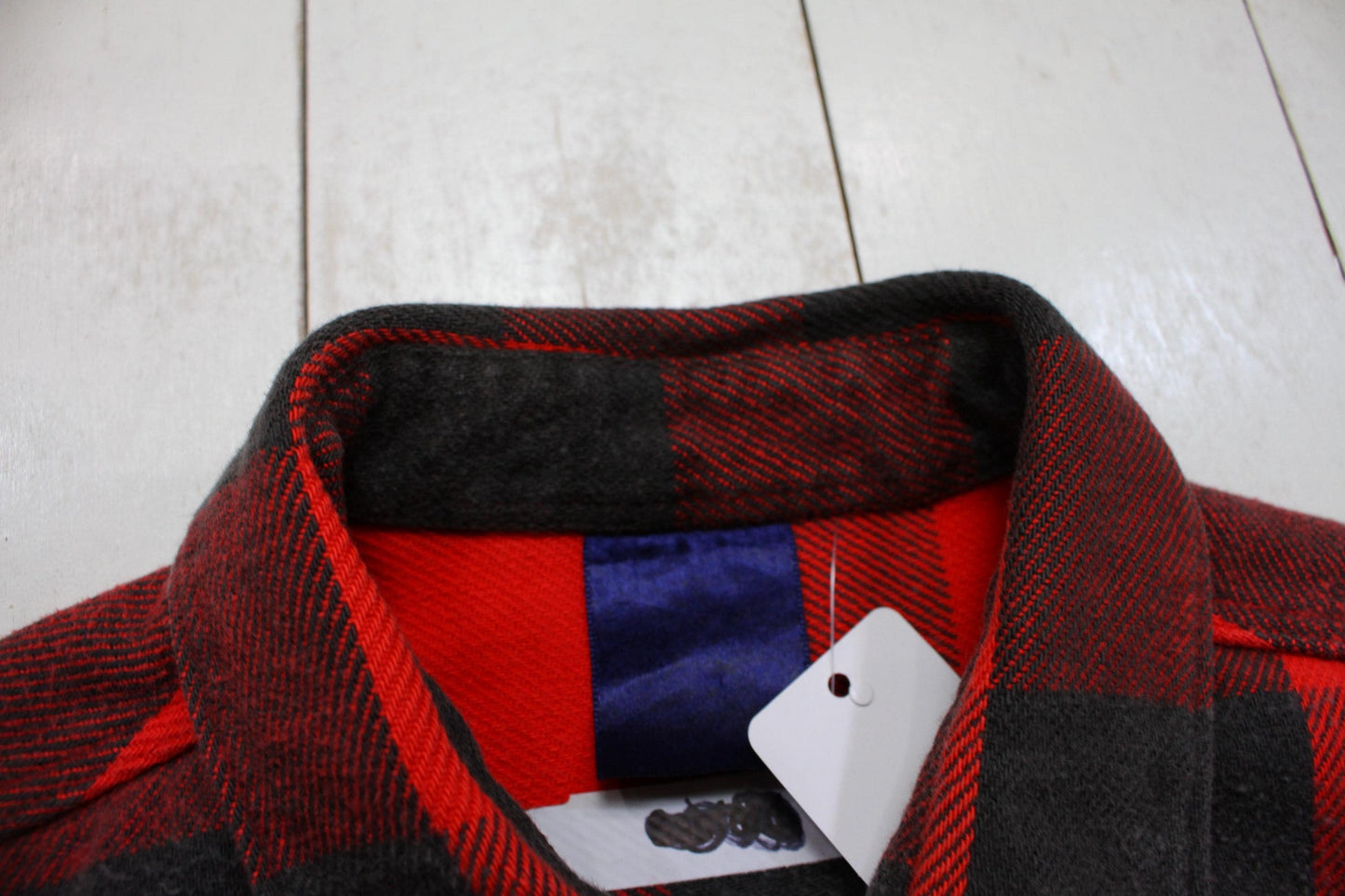 1990s/2000s Y2K Red Black Buffalo Plaid Flannel Button Up Shirt Size M
