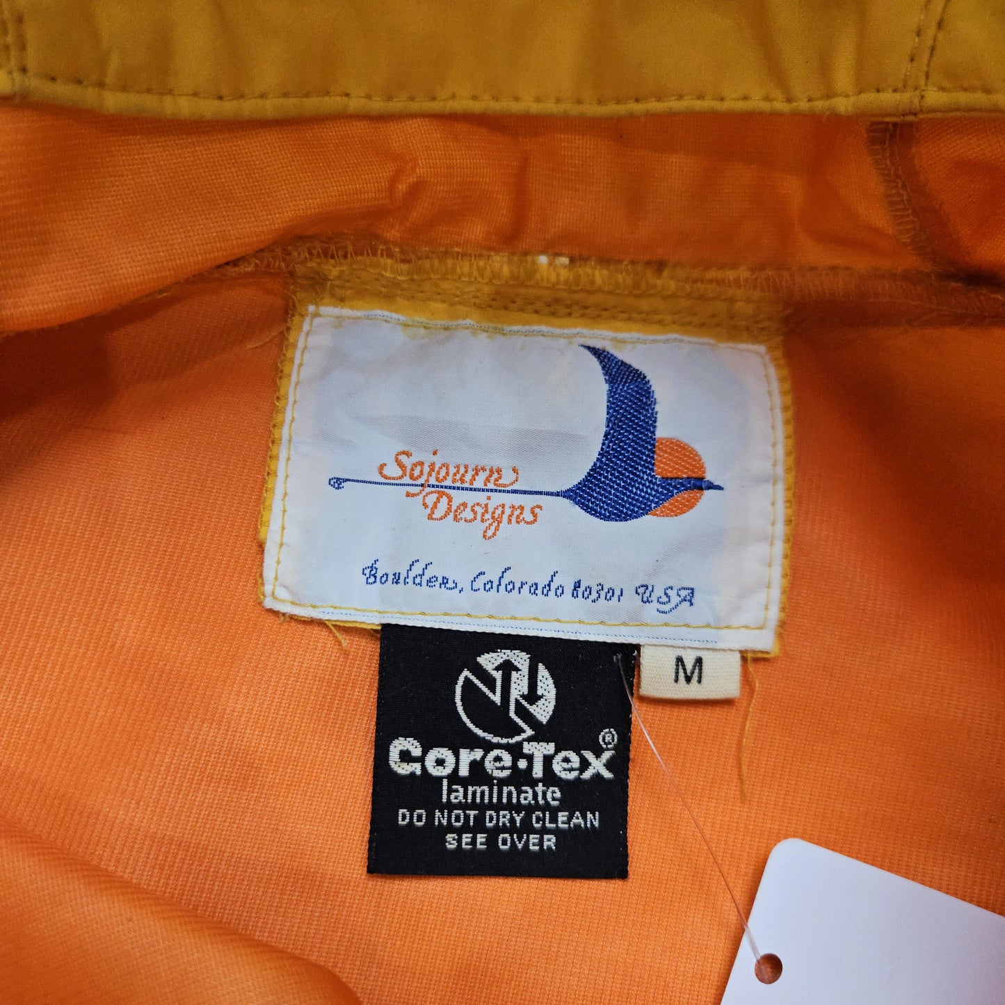 1980s Sojourn Designs Boulder Colorado Goretex Bright Coloured Pullover Anorak Rain Jacket Climbing Jacket Size L