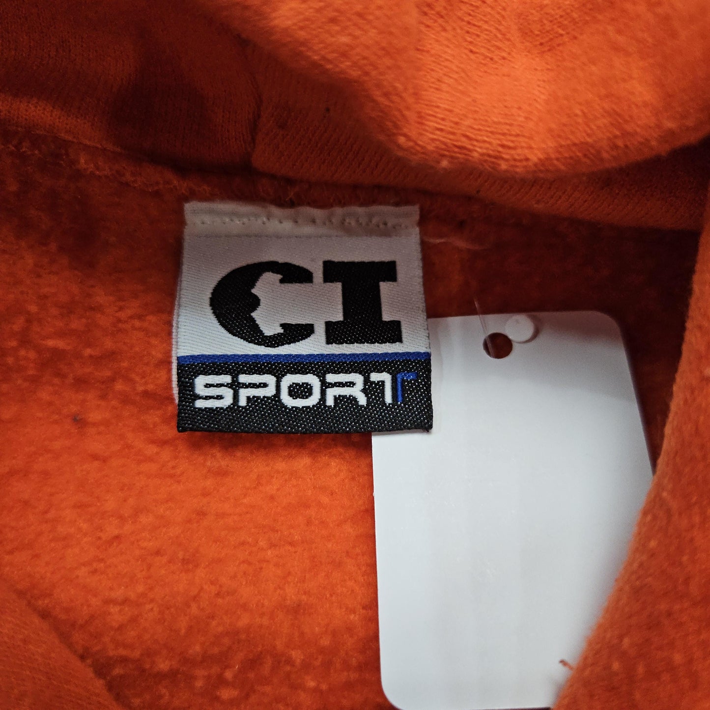 1990s/2000s Y2K University of Findlay Oilers Orange NCAA Hoodie Sweatshirt Size XL