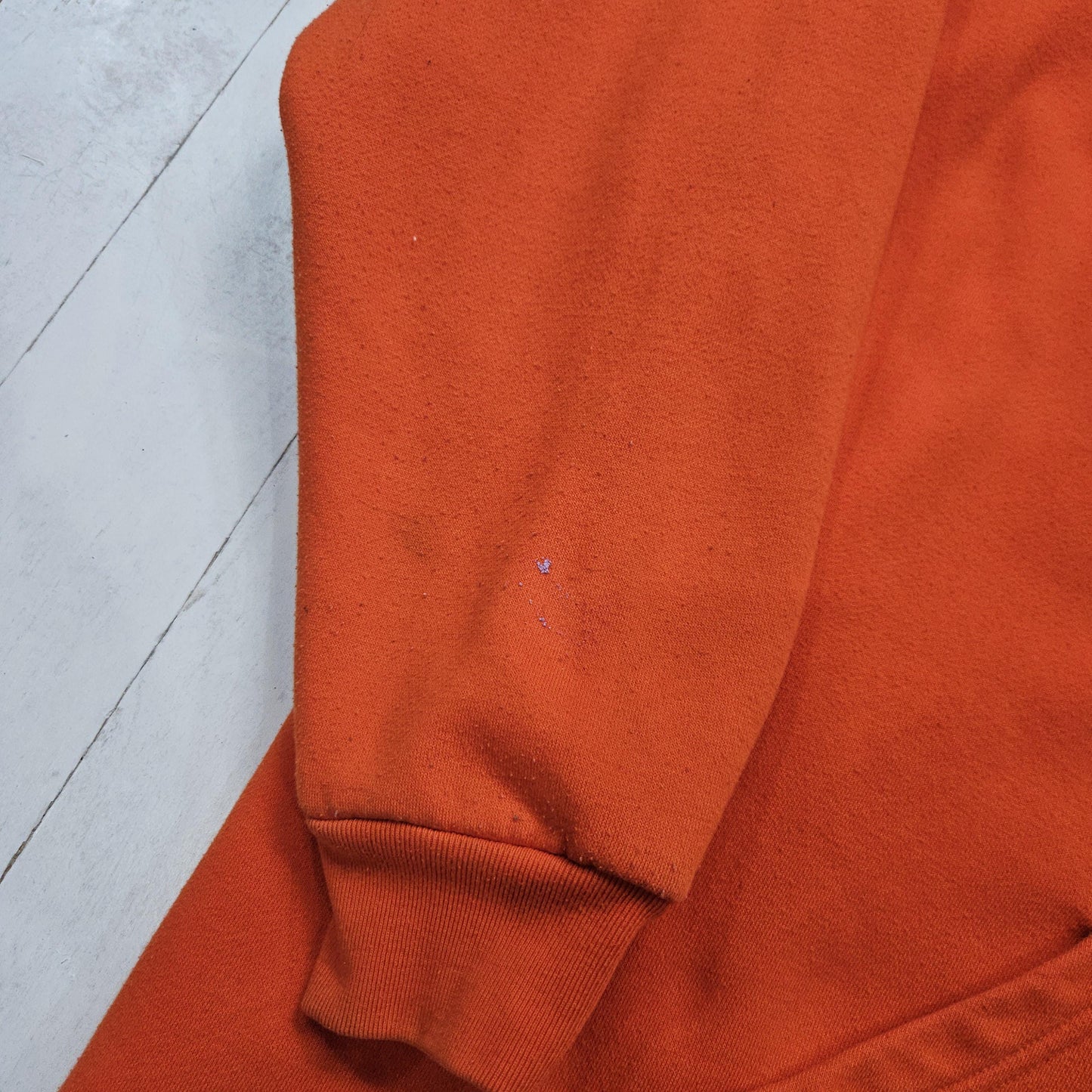 1990s/2000s Y2K Lion Apparel Double Face Orange Workwear Hoodie Size XXL/3XL+