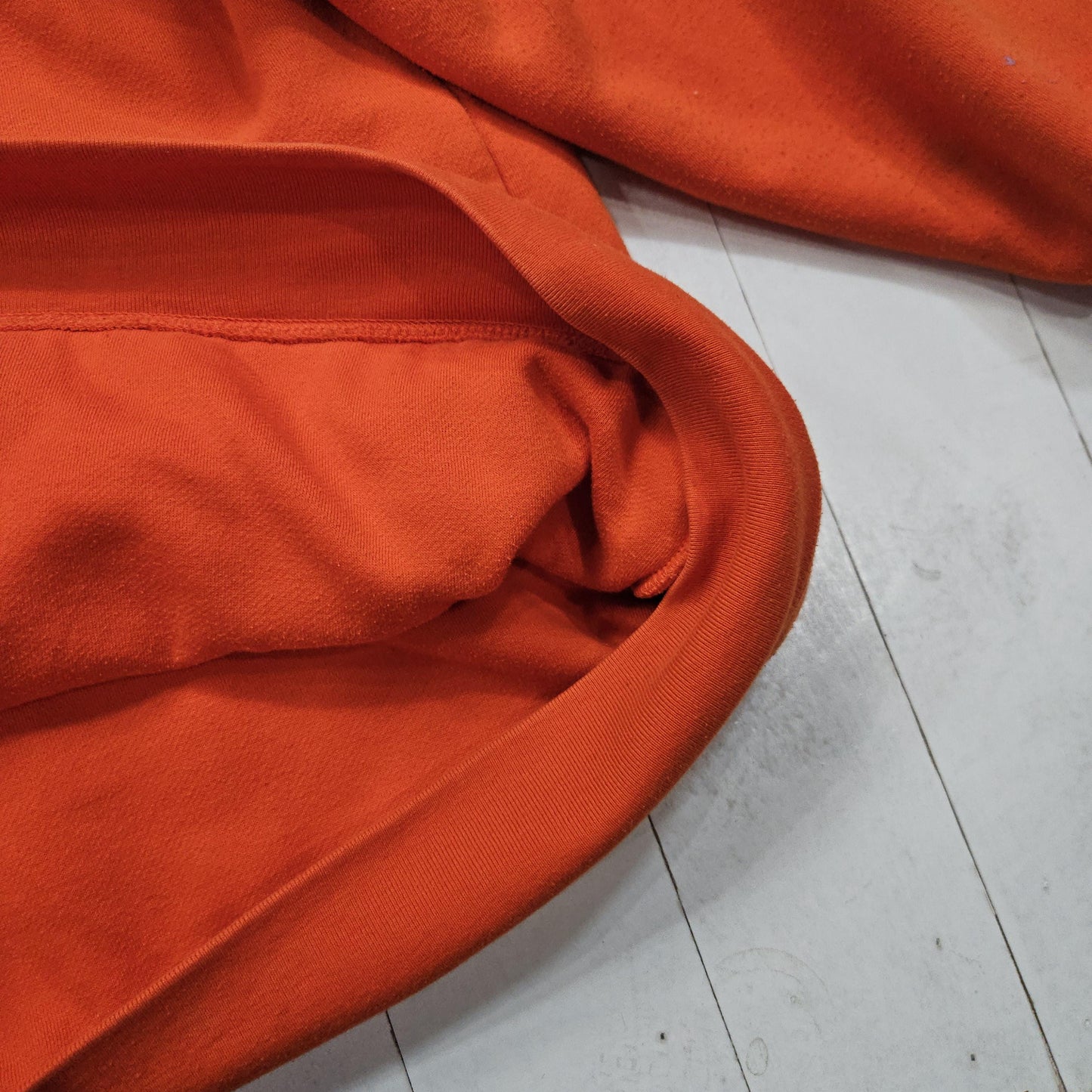 1990s/2000s Y2K Lion Apparel Double Face Orange Workwear Hoodie Size XXL/3XL+