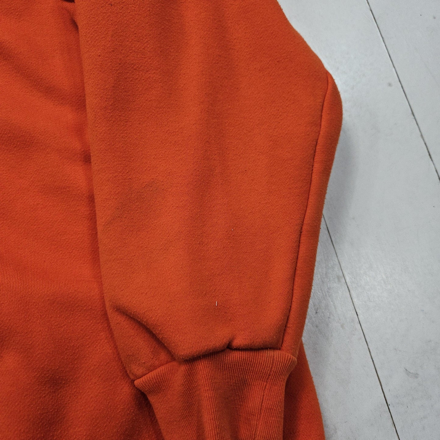 1990s/2000s Y2K Lion Apparel Double Face Orange Workwear Hoodie Size XXL/3XL+