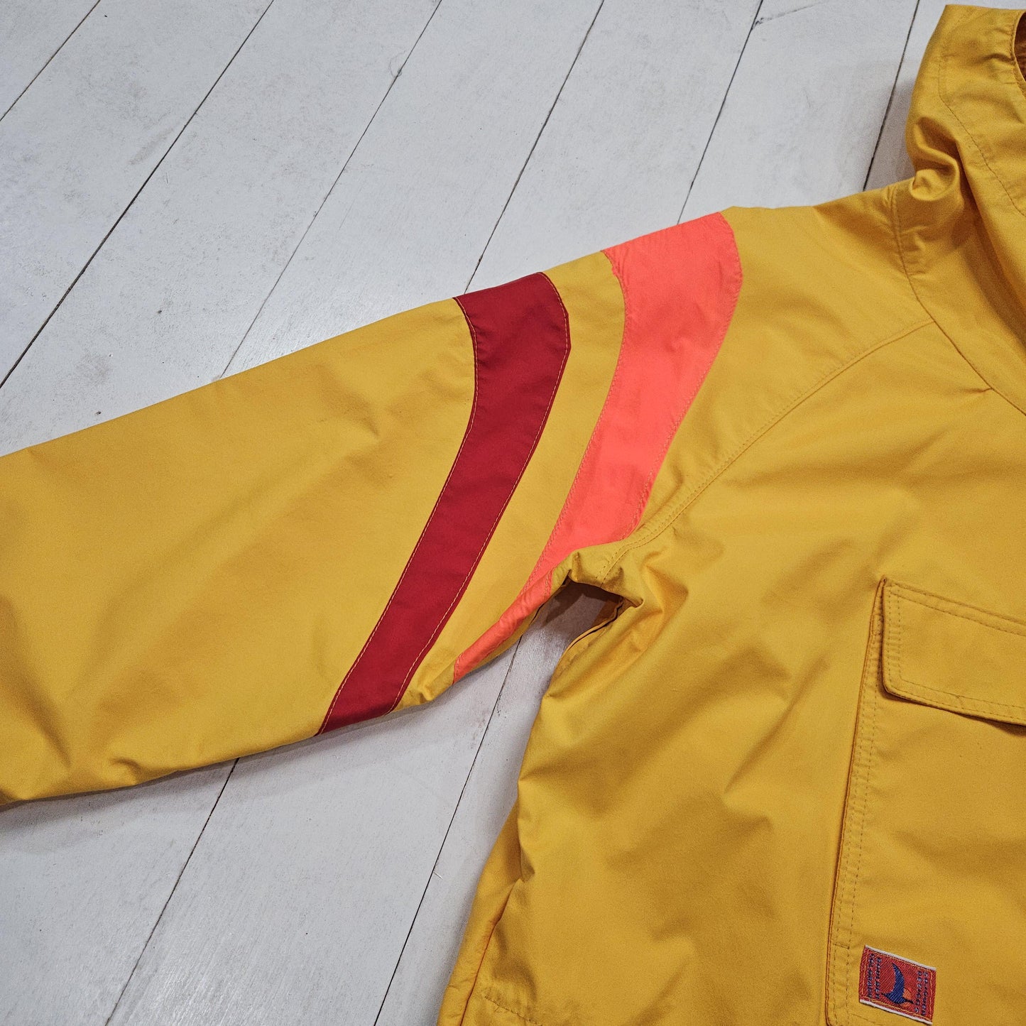 1980s Sojourn Designs Boulder Colorado Goretex Bright Coloured Pullover Anorak Rain Jacket Climbing Jacket Size L