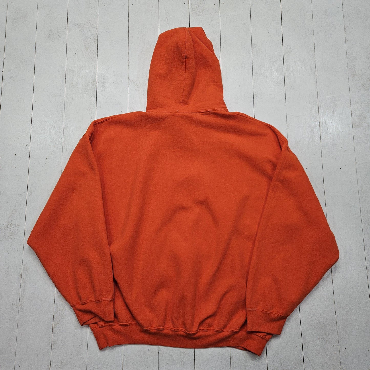1990s/2000s Y2K University of Findlay Oilers Orange NCAA Hoodie Sweatshirt Size XL