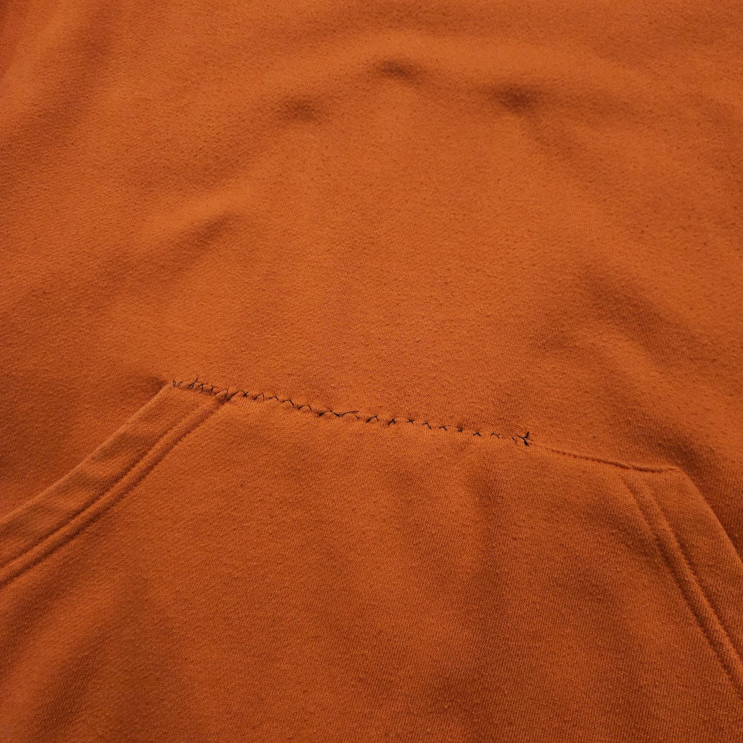 1990s/2000s Y2K Lion Apparel Double Face Orange Workwear Hoodie Size XXL/3XL+