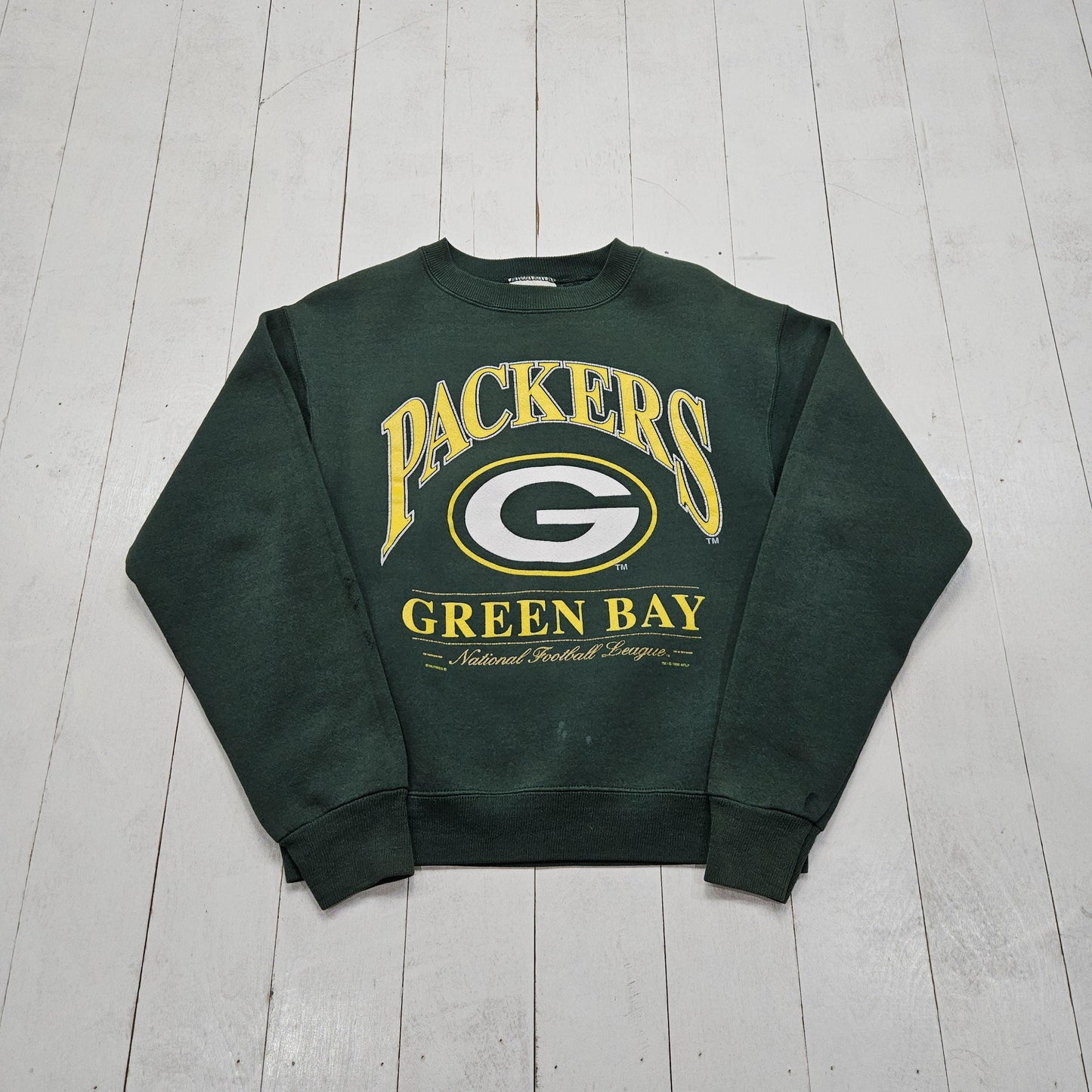 1990s 1996 Lee Sport Green Bay Packers NFL Football Sweatshirt Made in USA Size S