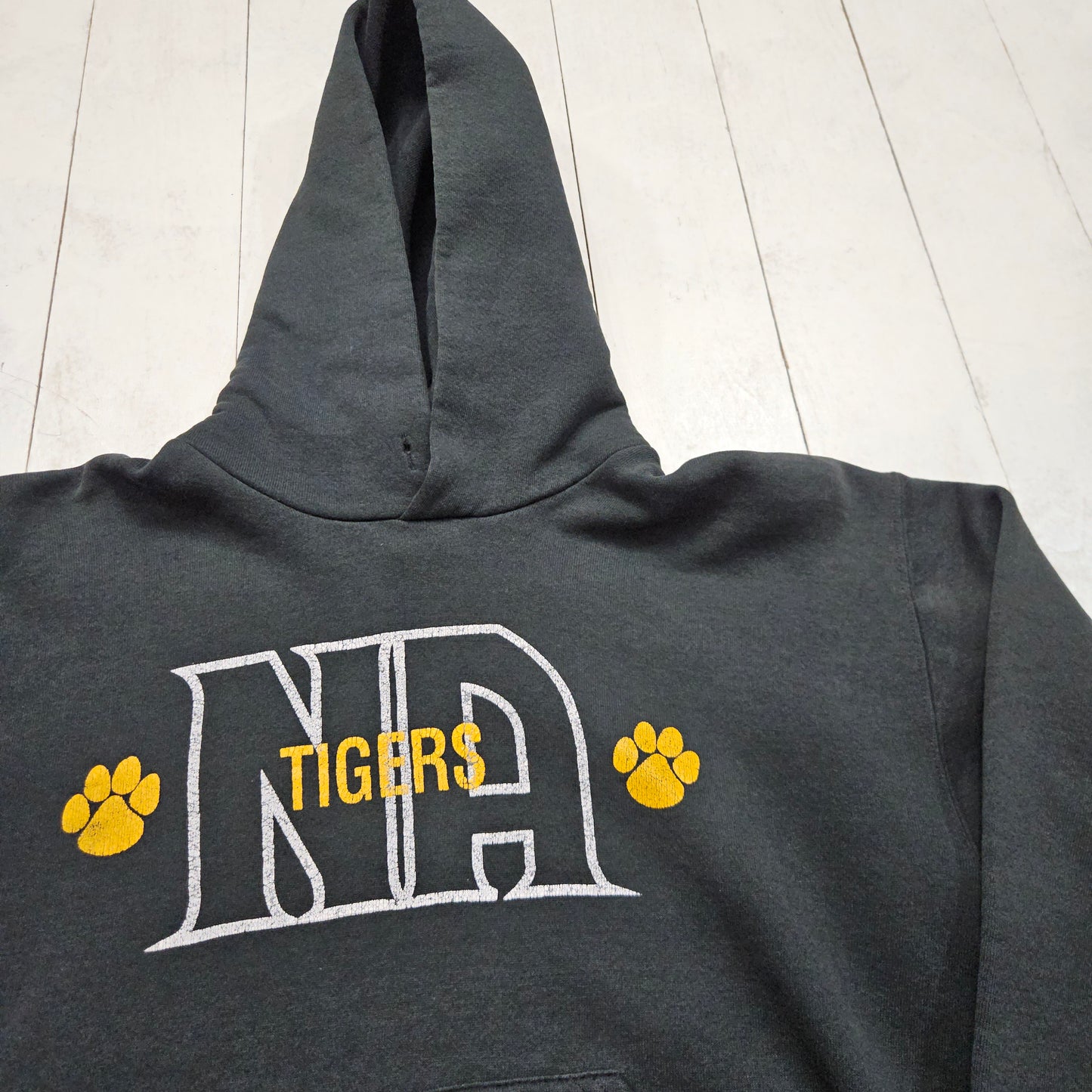 1990s Russell Athletic North Allegheny Tigers Hoodie Made in Women's Size L