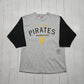 1990s 1994 Team Rate Long Gone MLB Cooperstown Collection Pittsburgh Pirates 1960 Championship 3/4 Sleeve T-Shirt Made in USA Size L - People's Champ Vintage -T-Shirts - Sports