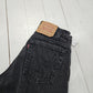 1990s Levi's Black Denim 550 Relaxed Fit Tapered Leg Denim Jeans Made in USA Size 28x34.5