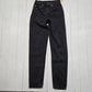 1990s Levi's Black Denim 550 Relaxed Fit Tapered Leg Denim Jeans Made in USA Size 28x34.5