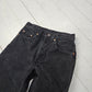1990s Levi's Black Denim 550 Relaxed Fit Tapered Leg Denim Jeans Made in USA Size 28x34.5