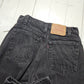 1990s Levi's Black Denim 550 Relaxed Fit Tapered Leg Denim Jeans Made in USA Size 28x34.5