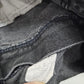 1990s Lee Faded Black Denim Womens Wester Cut Jeans Made in USA Size 28x26.75