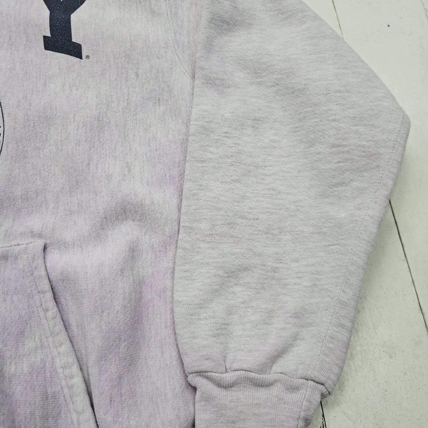 1990s MV Sport Pro Weave Overdyed US Navy Naval Academy Hoodie Sweatshirt Made in USA Size L