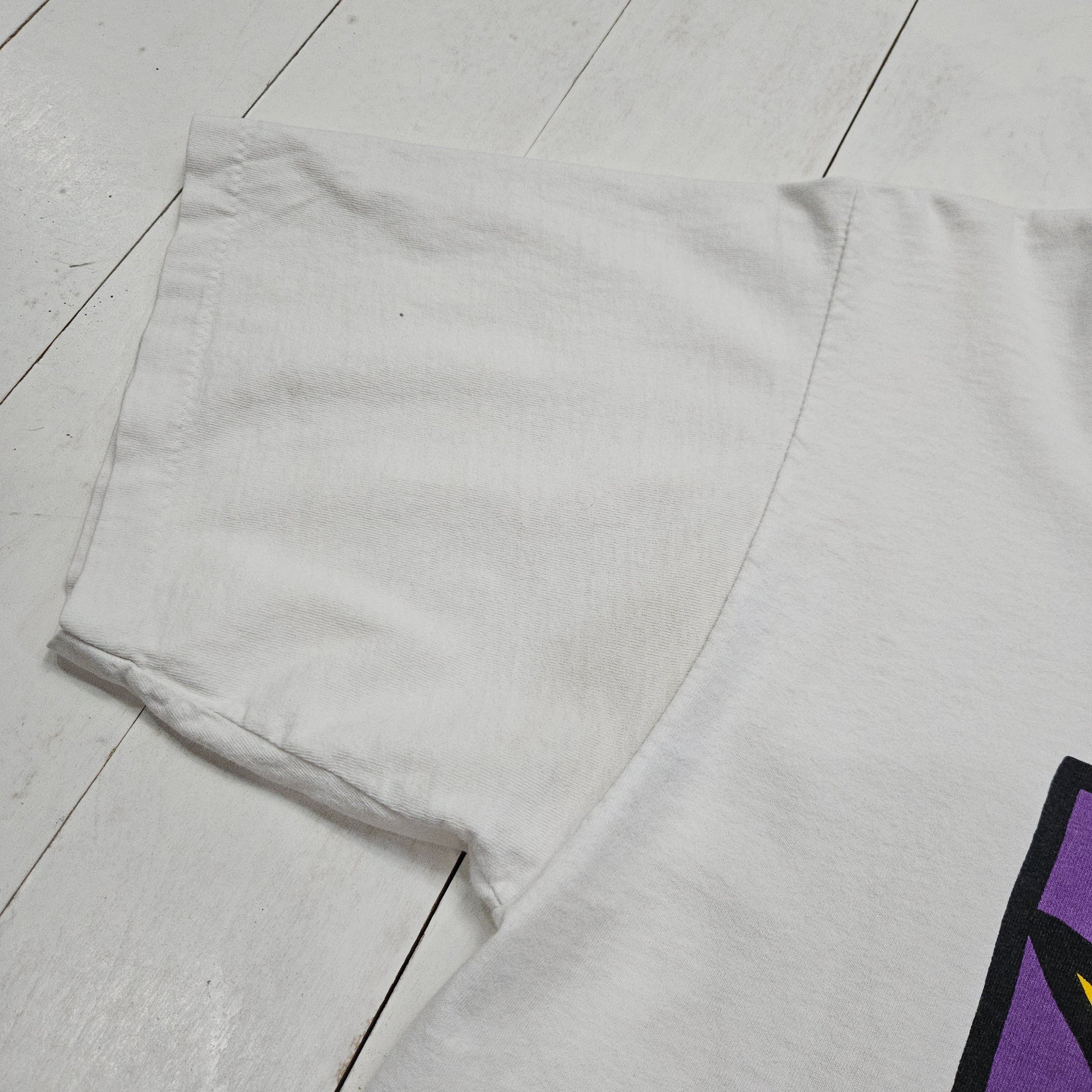1990s 90 Degree Angle Natural New York Flower Art Print T-Shirt Made in USA Size XL - People's Champ Vintage -T-Shirts