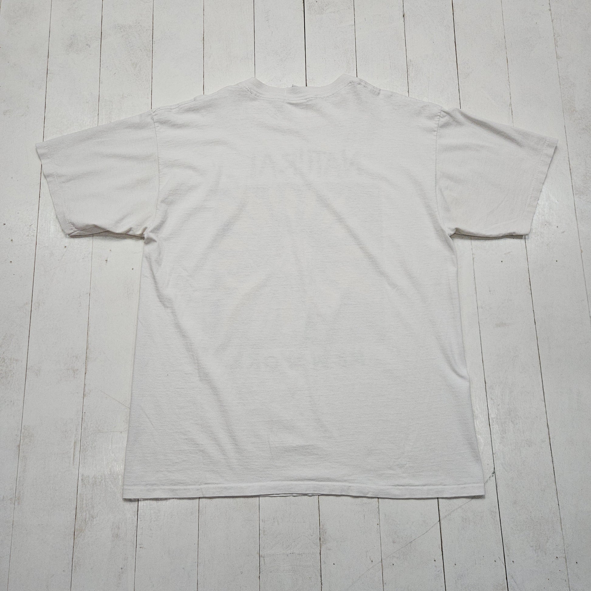 1990s 90 Degree Angle Natural New York Flower Art Print T-Shirt Made in USA Size XL - People's Champ Vintage -T-Shirts