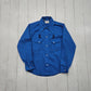 1970s Music City Westerns Blue Embroidered Cowboy Boot Western Shirt Made in USA Women's Size S