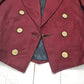 1930s-1950s Double Breasted Maroon/Black Bell Hop Jacket with Livery Buttons Womens Size XS