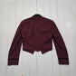 1930s-1950s Double Breasted Maroon/Black Bell Hop Jacket with Livery Buttons Womens Size XS