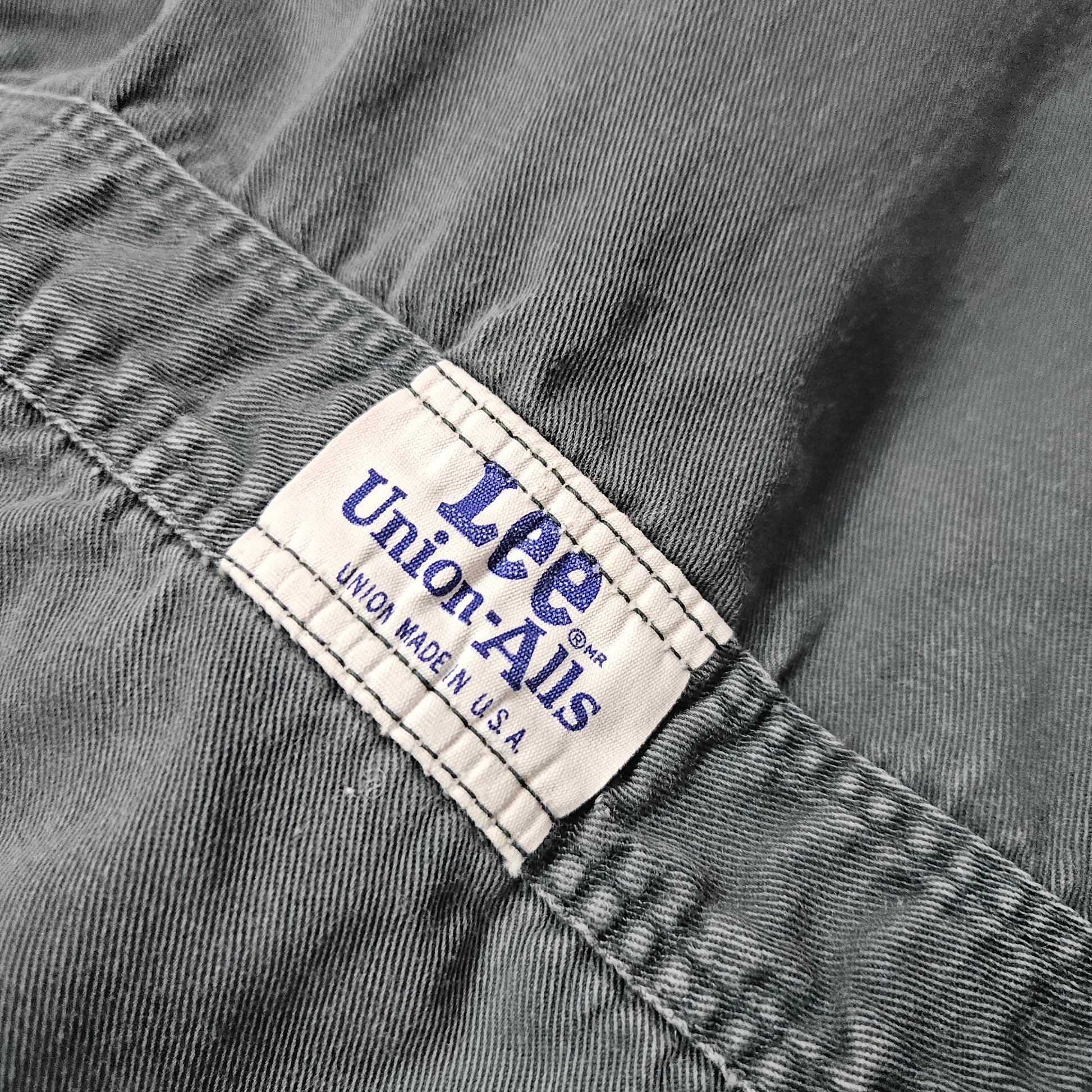 1950s Lee Union-Alls Green Twill Coveralls Sanforized Made in USA Size XL - People's Champ Vintage -Bottoms - Overalls/Coveralls