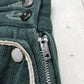 1950s H Bar C Ranchwear Green Side Zip Westernwear Pants Size 25x27 - People's Champ Vintage -Bottoms