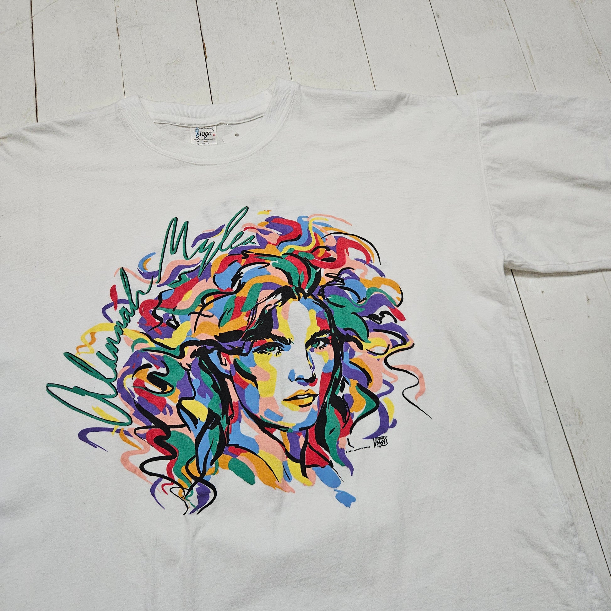 1990s 1993 Alannah Myles Rockinghorse Tour Concert T-Shirt Size XL - People's Champ Vintage -T-Shirts - Band
