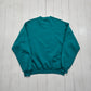 1990s Jerzees Turquoise National City Bank Promotional Sweatshirt Made in USA Size M/L - People's Champ Vintage -Sweatshirts/Hoodies