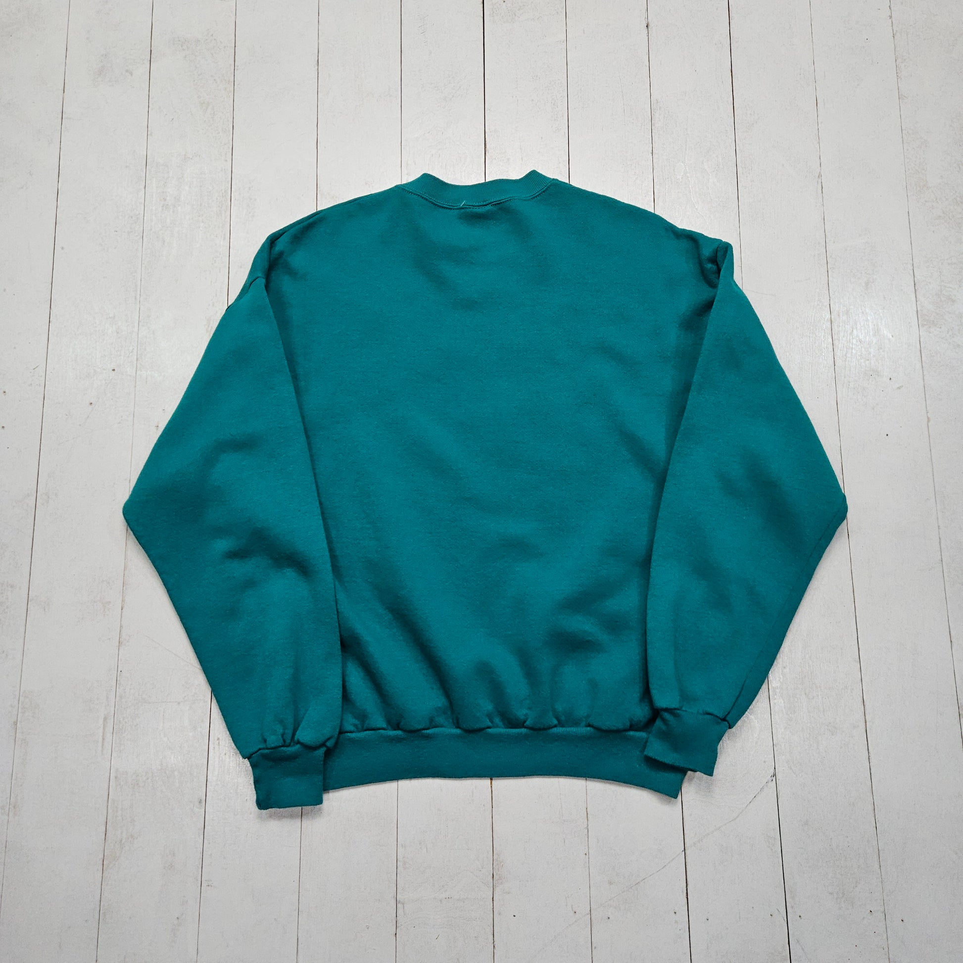 1990s Jerzees Turquoise National City Bank Promotional Sweatshirt Made in USA Size M/L - People's Champ Vintage -Sweatshirts/Hoodies