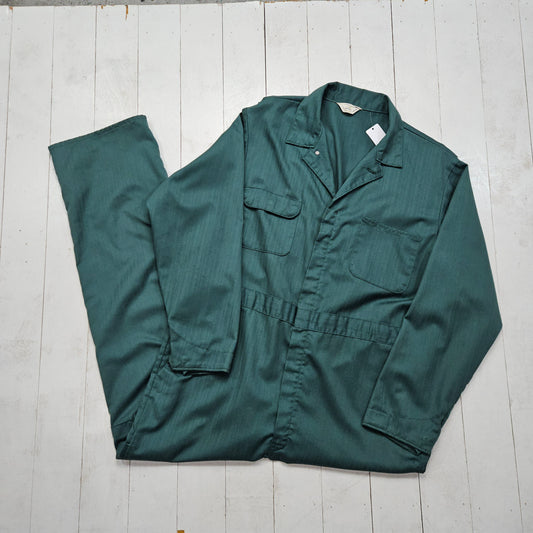 1970s/1980s JC Penney Big Mac No Iron Green Twill Coveralls Size XL - People's Champ Vintage -Bottoms - Overalls/Coveralls