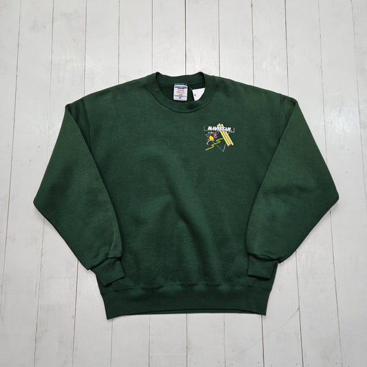 1990s Jerzees Green Navistar Sweatshirt Made in USA Size M/L - People's Champ Vintage -Sweatshirts/Hoodies