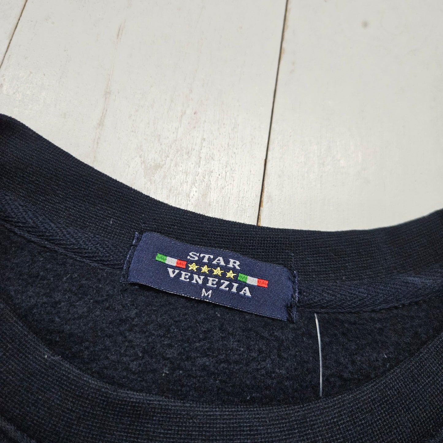 1990s Black Universita Venezia Venice University Sweatshirt Size S