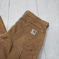 1970s Carhartt Canvas Double Knee Work Pants Made in USA Size 38x28