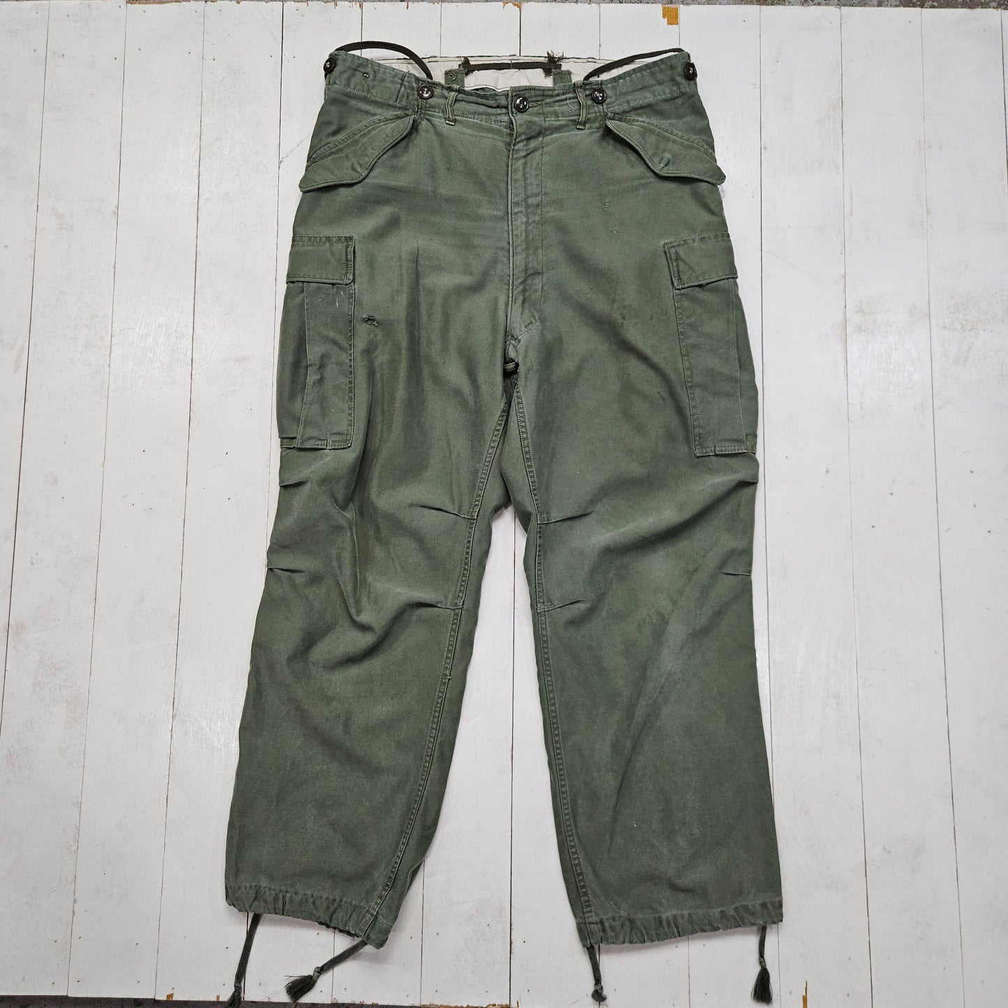 1950s M-1951 Trousers Cargo Pants Olive Green Made in USA Size 28-36