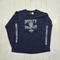 2000s 2007 Harley-Davidson Blue Skull Beaver Falls Pennsylvania Long Sleeve Motorcycle T-Shirt Made in USA Size XL
