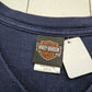 2000s 2007 Harley-Davidson Blue Skull Beaver Falls Pennsylvania Long Sleeve Motorcycle T-Shirt Made in USA Size XL