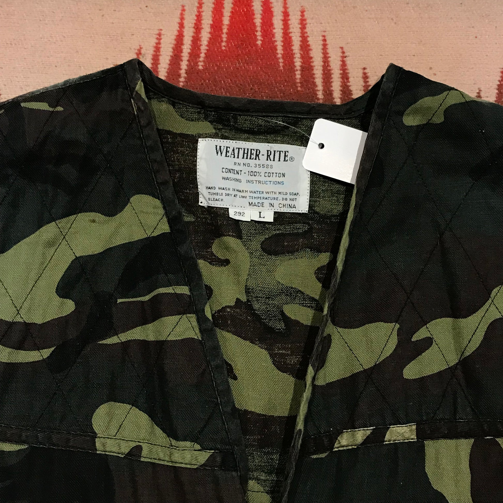 1980s/1990s Weather-Rite Camo Hunting Vest Size L/XL
