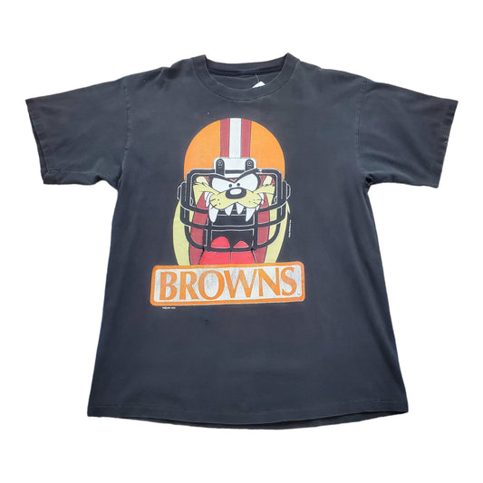 1990s 1993 Cleveland Browns Warner Bros Taz Helmet NFL T-Shirt Size XL