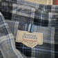 2010s Boston Traders Button Down Grey Plaid Flannel Shirt Size L