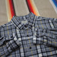 2000s/2010s LL Bean Grey Plaid Flannel Button Down Shirt Size L