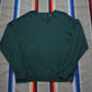 1980s/1990s Ashworth Green V-Neck Cotton Knit Sweater Size XL